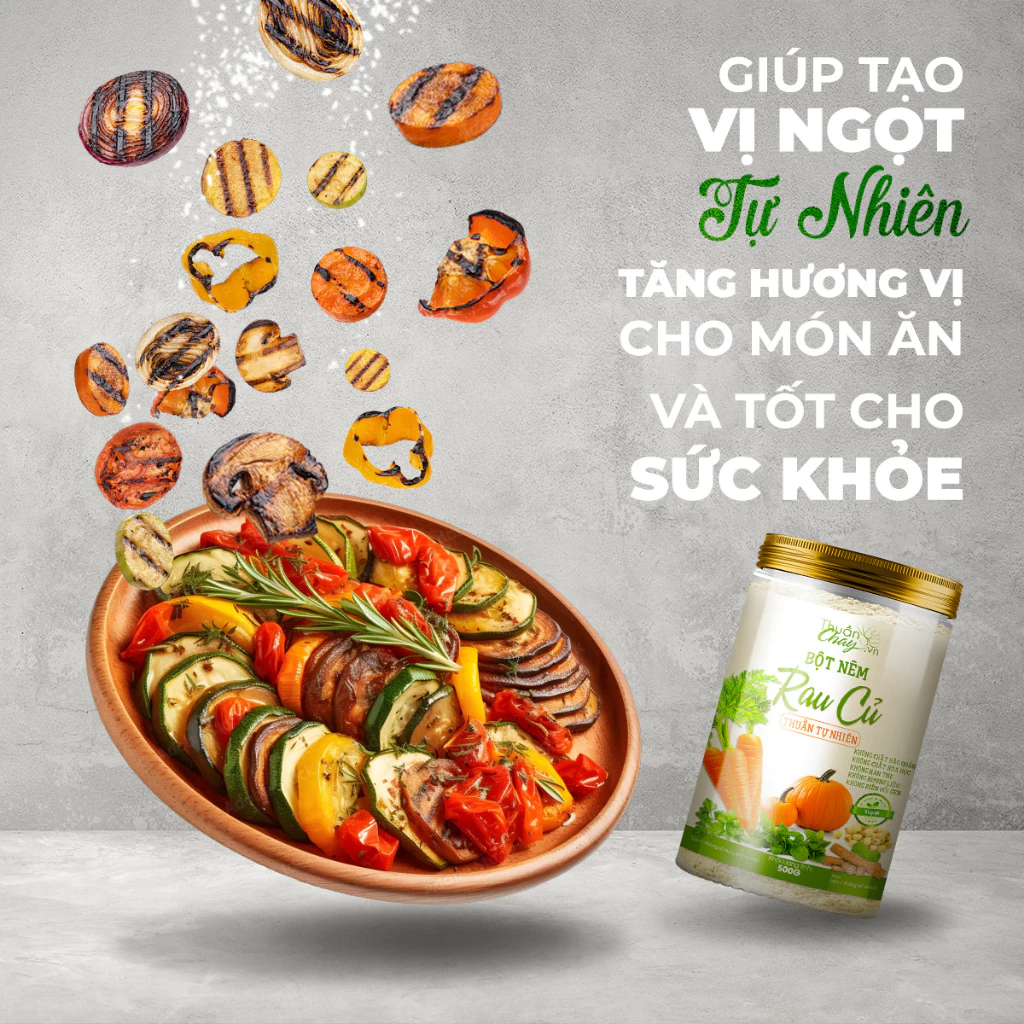 Bột Nêm Rau Củ Thuần Chay VN 500g - Không bột ngọt, đậm đà hương vị món ăn