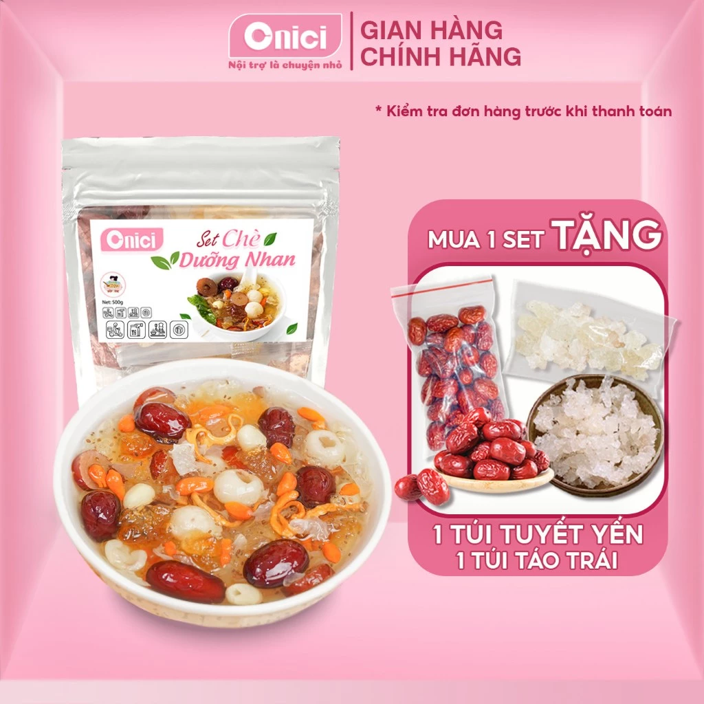 Set nguyên liệu nấu chè dưỡng nhan 25 30 chén Onici