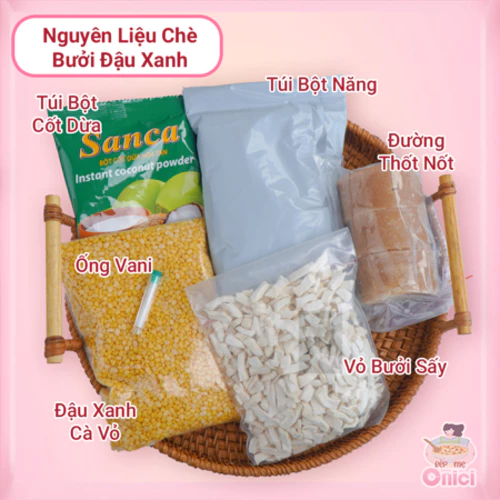 Set chè bưởi đậu xanh An Giang Onici nguyên liệu nấu 40-45 chén