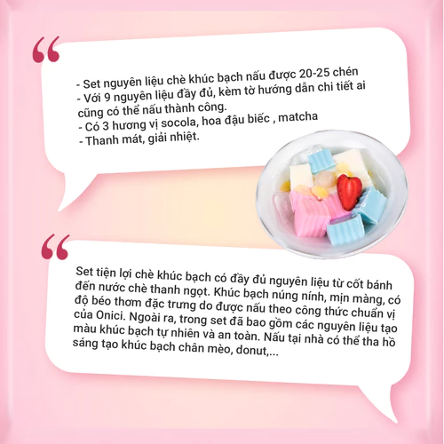 Set chè khúc bạch Onici nguyên liệu nấu 20-25 chén