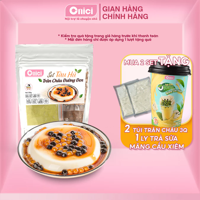 Set Tàu Hũ Trân Châu Đường Đen Ocini (SET 10 CHÉN)