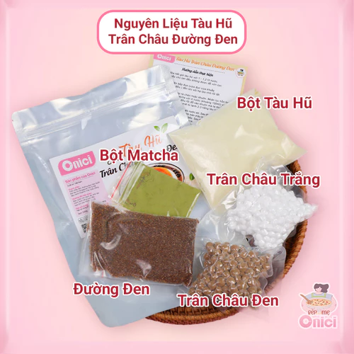 Set Tàu Hũ Trân Châu Đường Đen Ocini (SET 10 CHÉN)