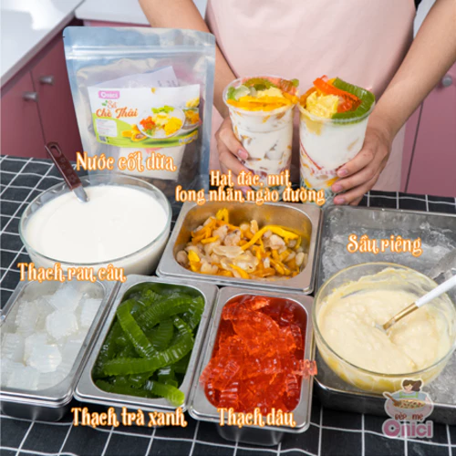 Set chè thái 7 loại topping ONICI nguyên liệu nấu 10 - 12 ly