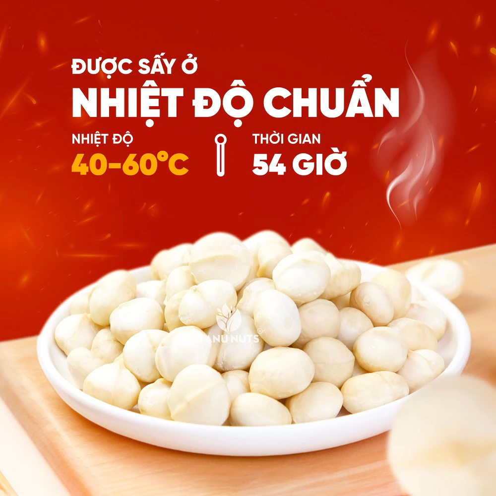 Nhân macca tách vỏ Tây Nguyên rang sấy TANU NUTS dinh dưỡng cho bà bầu, ăn kiêng, giảm cân