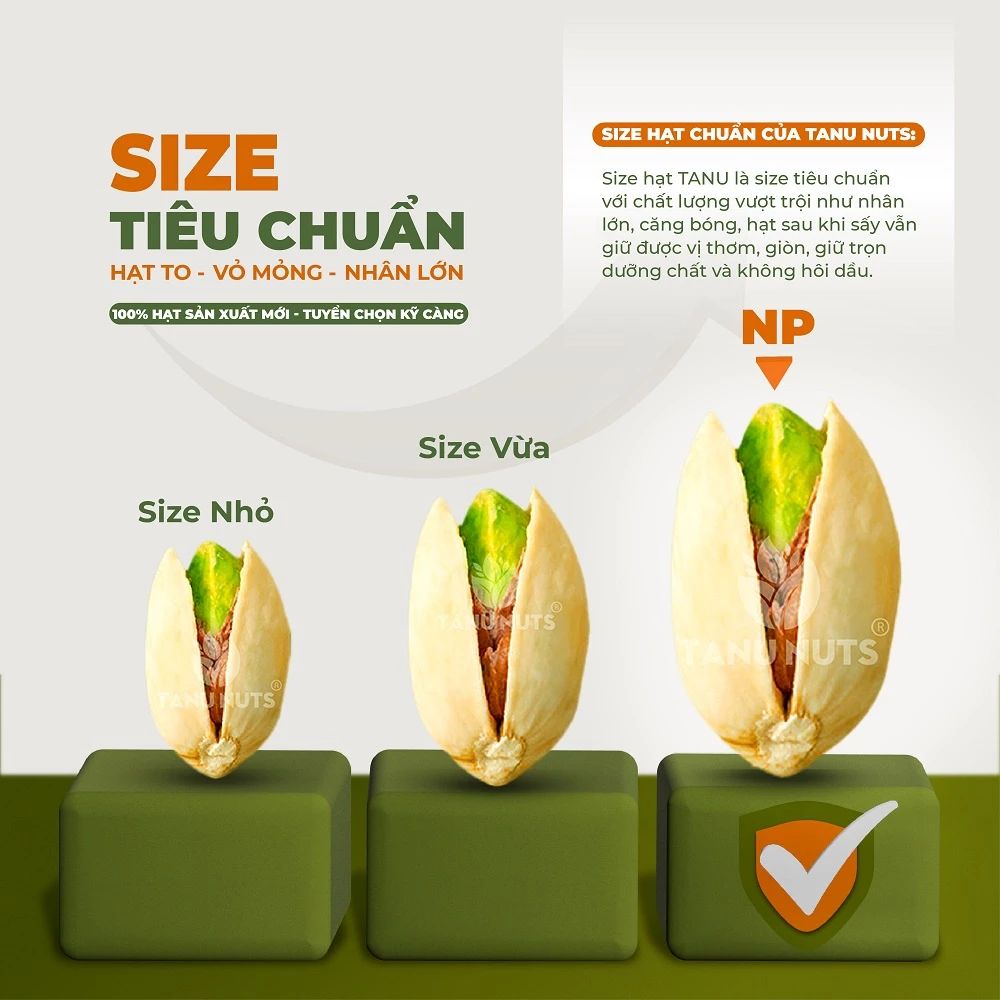 Hạt dẻ cười rang muối không tẩy trắng TANU NUTS giàu dinh dưỡng