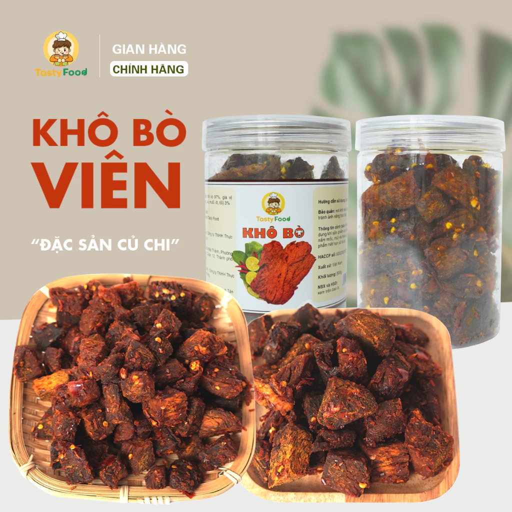 Khô Bò Viên Tasty Food Hũ 300G
