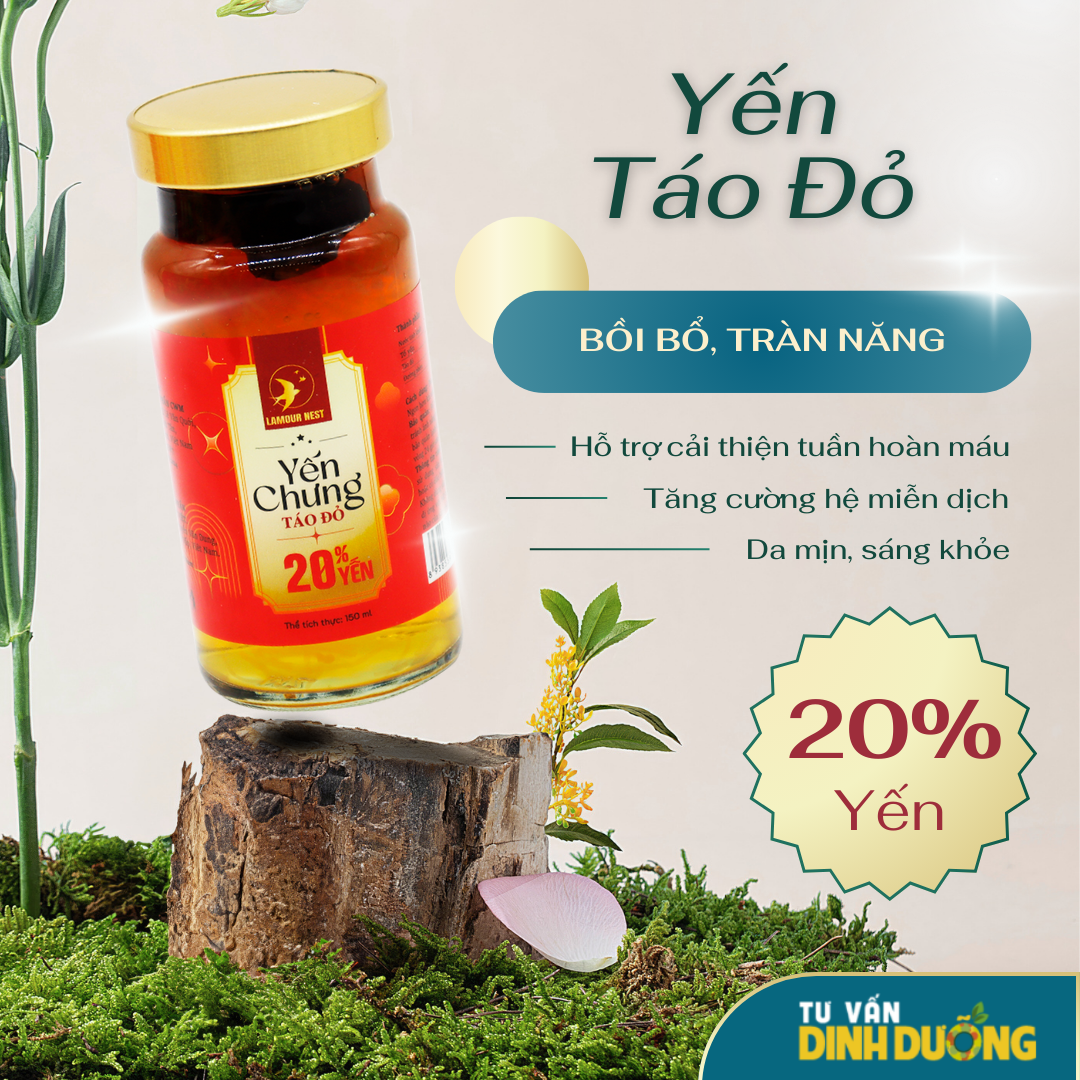 Combo 3 Hộp Yến Chưng Ngũ Vị Lamour Nest (150ml x 6 hũ/hộp) + Tặng 2 Hũ Đông Trùng Hạ Thảo Ngâm Mật Ong 70ml