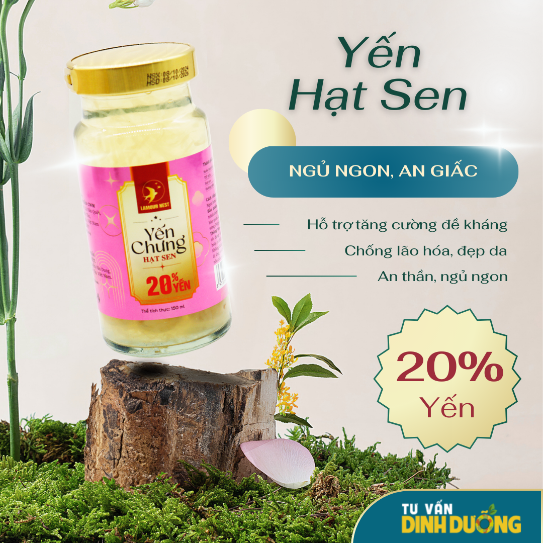 Combo 3 Hộp Yến Chưng Ngũ Vị Lamour Nest (150ml x 6 hũ/hộp) + Tặng 2 Hũ Đông Trùng Hạ Thảo Ngâm Mật Ong 70ml