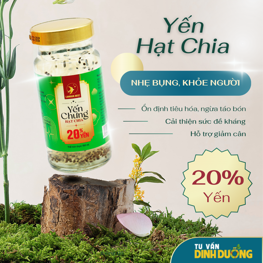 Combo 3 Hộp Yến Chưng Ngũ Vị Lamour Nest (150ml x 6 hũ/hộp) + Tặng 2 Hũ Đông Trùng Hạ Thảo Ngâm Mật Ong 70ml