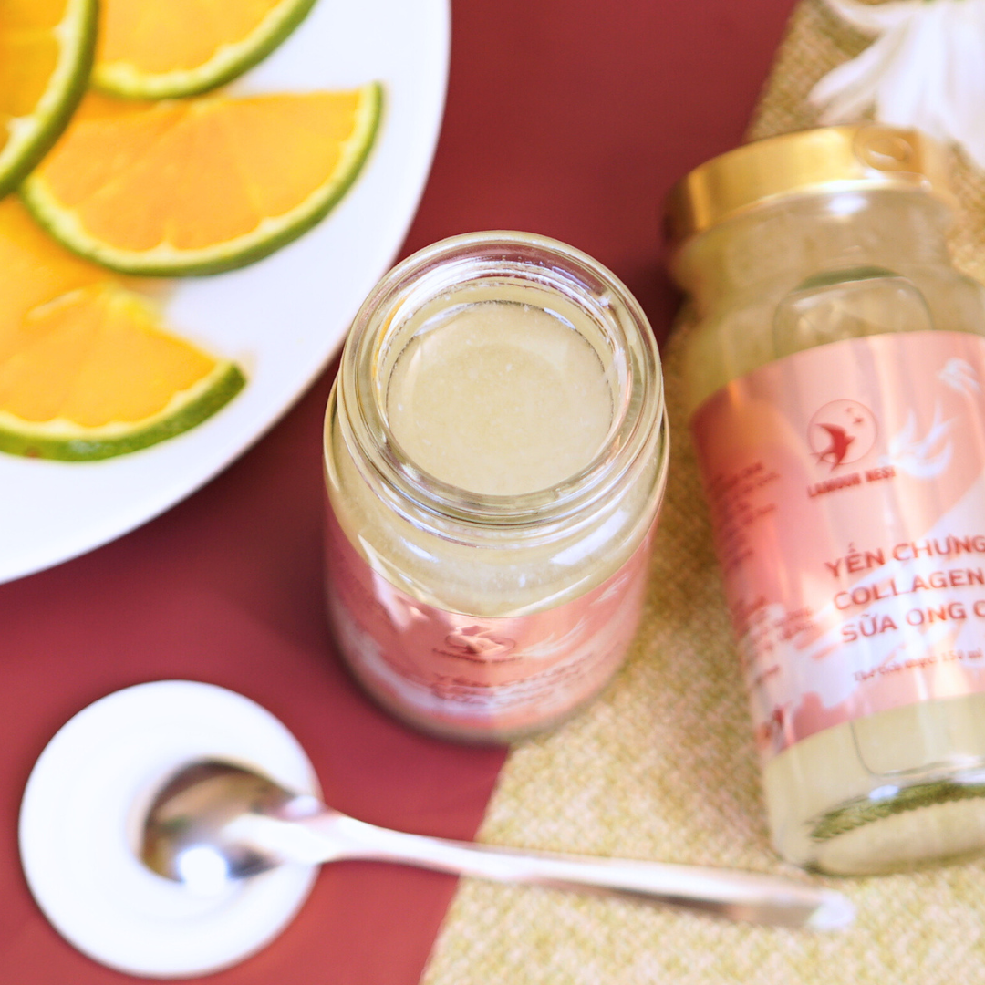 Combo 3 Hộp + Tặng Thêm 2 Hũ Yến Chưng Collagen Sữa Ong Chúa Lamour Nest (150ml x 6 hũ/hộp)