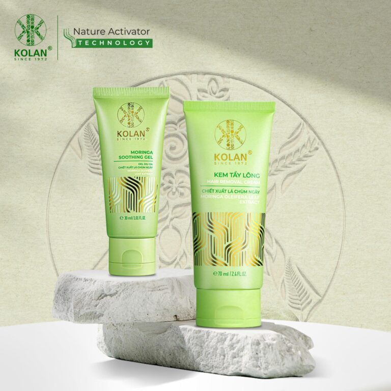 Combo Kem Tẩy Lông KOLAN 70ml - Gel Dịu Da Chiết Xuất Lá Chùm Ngây 30ml