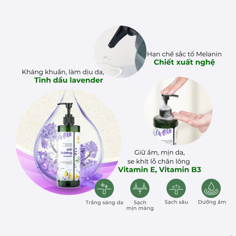 Sữa Tắm Thiên Nhiên Oải Hương Body Shower Gel KOLAN 500ml