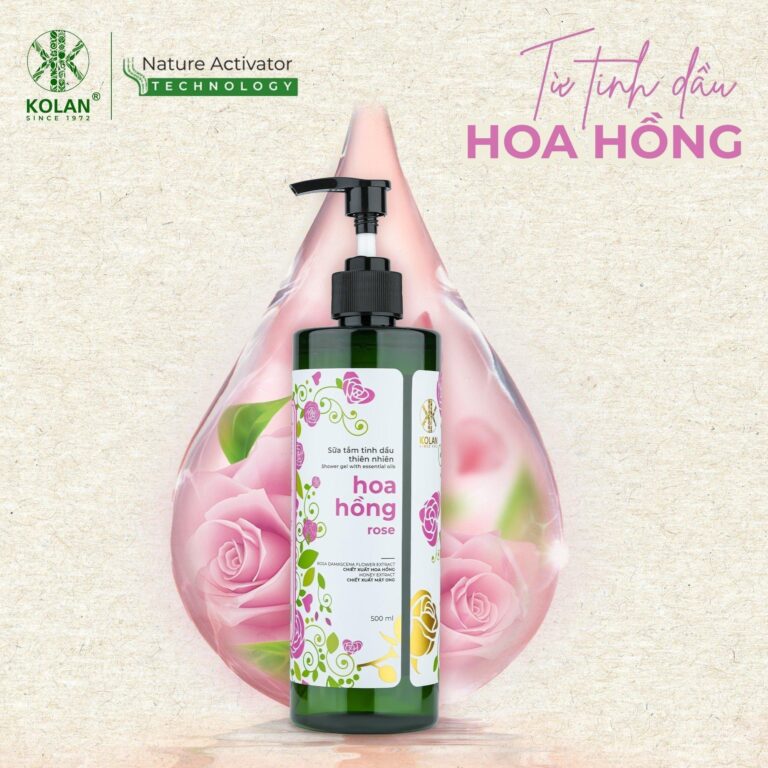 Sữa Tắm Thiên Nhiên Hoa Hồng Body Shower Gel KOLAN 500ml