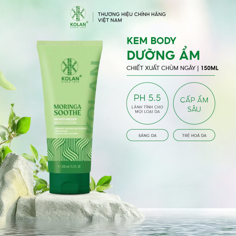 Kem Body Dưỡng Ẩm Chiết Xuất Lá Chùm Ngây KOLAN 150ml