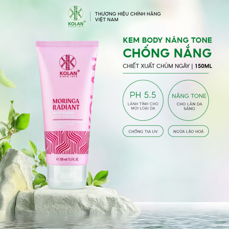 Kem Body Dưỡng Trắng Da Chống Nắng Chùm Ngây KOLAN 150ml