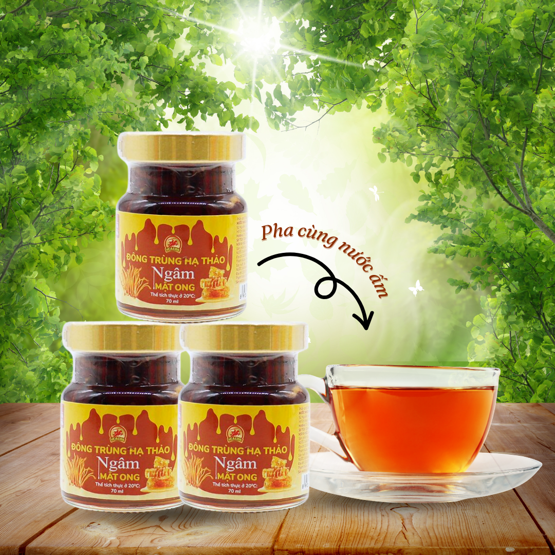 Đông Trùng Hạ Thảo Ngâm Mật Ong Healwa (Hũ 70ml)