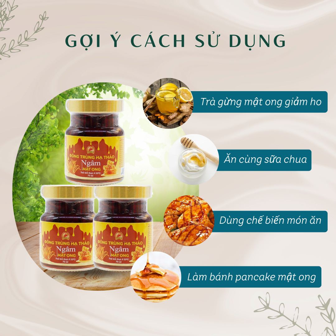 Đông Trùng Hạ Thảo Ngâm Mật Ong Healwa (Hũ 70ml)