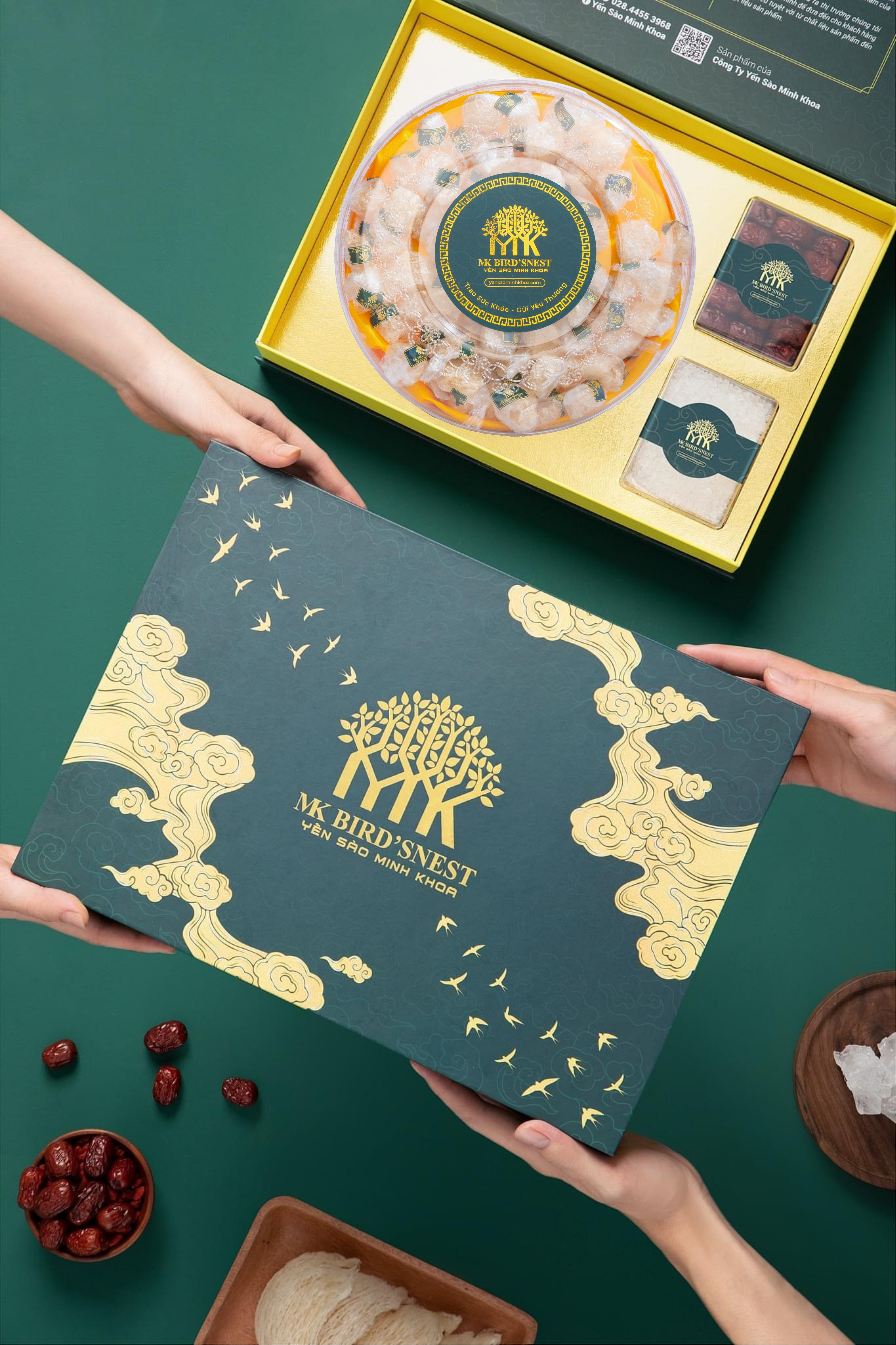 Hộp 100g Yến Viên Xuất Khẩu Full Sợi Minh Khoa