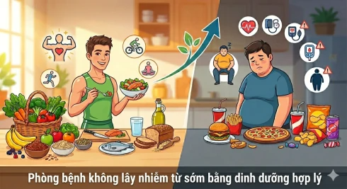 Phòng bệnh không lây nhiễm từ sớm bằng dinh dưỡng hợp lý
