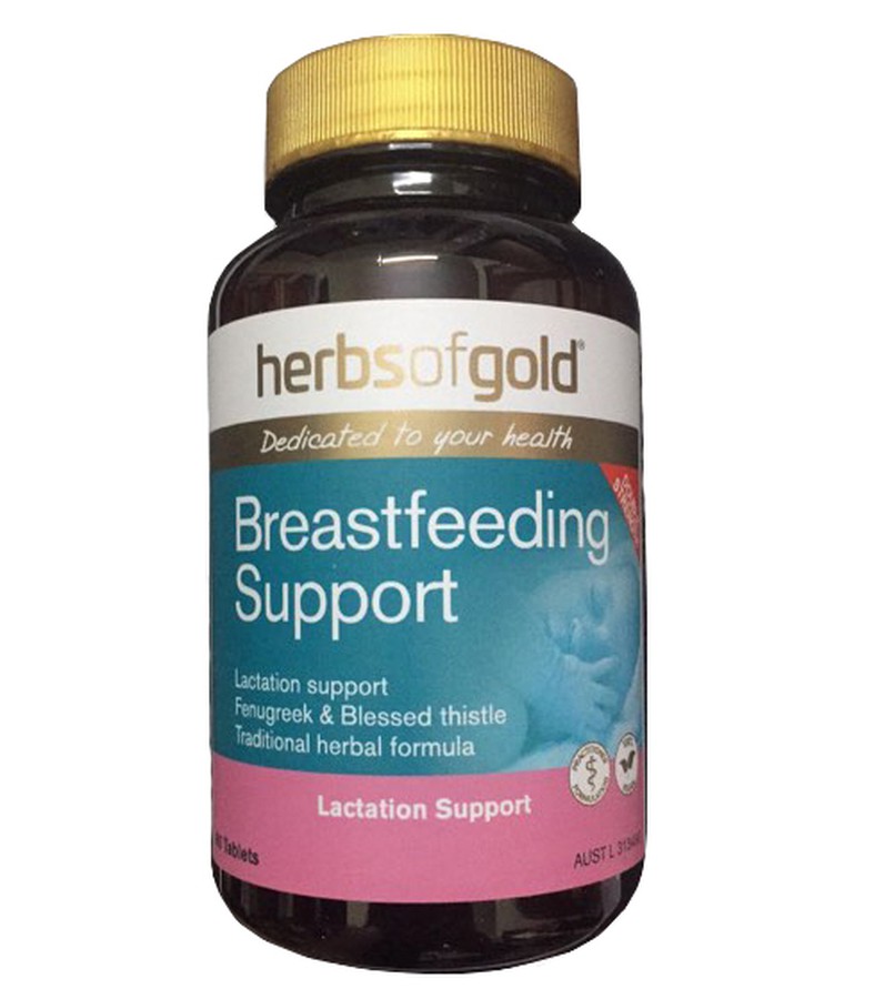 Viên Uống Lợi Sữa Herbs Of Gold Breastfeeding Support Của Úc, Mẫu mới